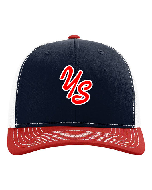 YardSharks Trucker Hat - Navy / White / Red