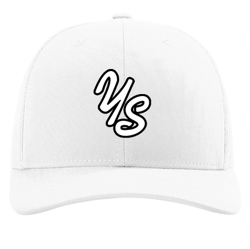 YardSharks Trucker Hat - White/White